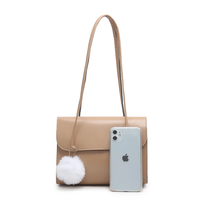 

Solid Color Flap Square Crossbody Handbags For Women PU Leather Trendy Wide Strap Designer Ladies Luxury Small Shoulder Bag