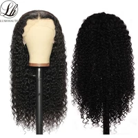 13x4 kinky curly lace wigs synthetic wig 180 density natural black soft long glueless high temperature with baby hair for women