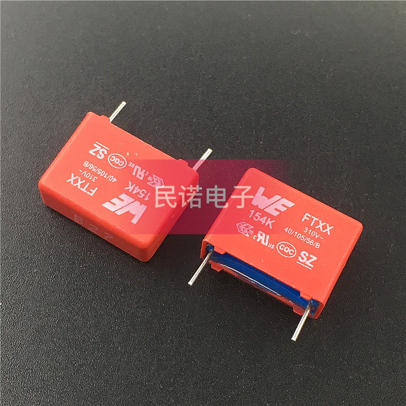 

50pcs/lot DIP capacitance FTXX 275V 310VAC 0.15UF 154 150NFleg width 12mm New and origianl