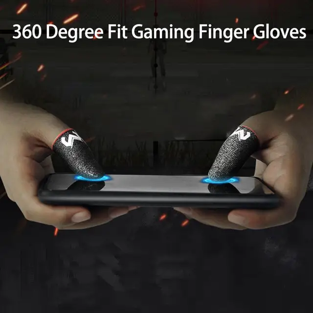 Gaming Fingers 2Pcs Convenient Extremely Thin Black  Gamer Thumb Protector Gaming Finger Covers Game Component 5