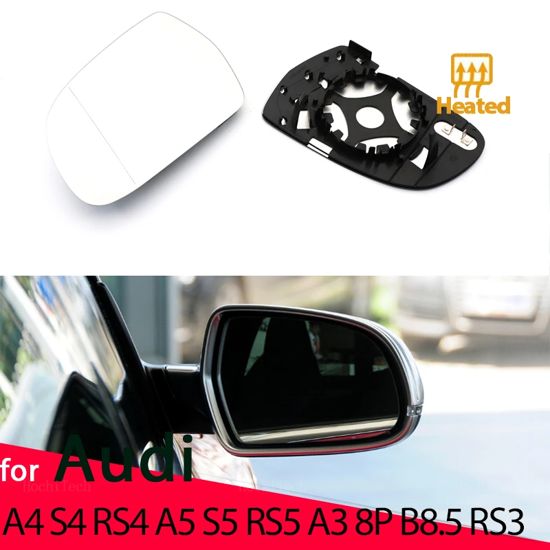 

Left Right Wing Mirror Glass Heated Driver Passenger Side For Audi A4 S4 RS4 B8.5, A5 S5 RS5 B8.5 10-16, A3 8P RS3