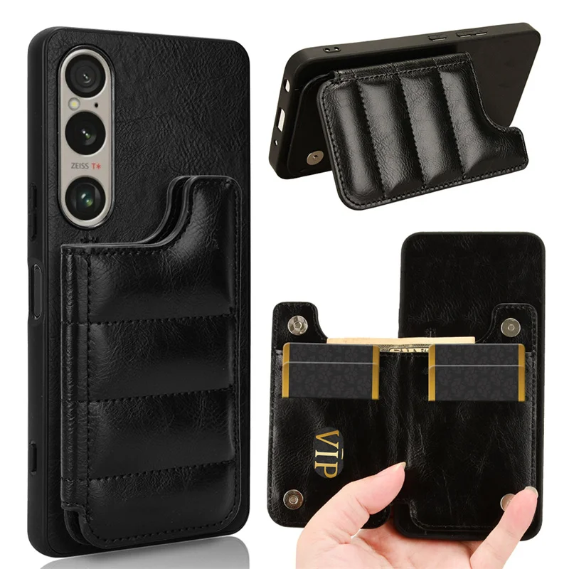 Жесткая задняя крышка из искусственной кожи для Sony Xperai 1 VI XQ-EC72