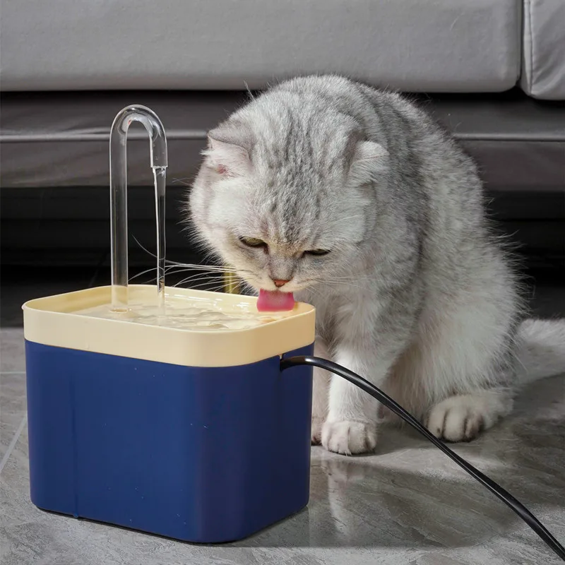 

Электрическая поилка-фонтанчик для кошек, бесшумная емкость с автоматическим фильтром, USB, 1,5 л, для домашних животных