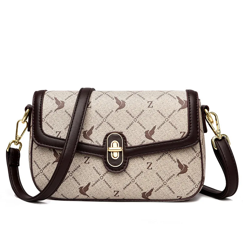 Women's bags women's 2022 European and American new retro ladies small square bags middle-aged fashion elegant shoulder messenge