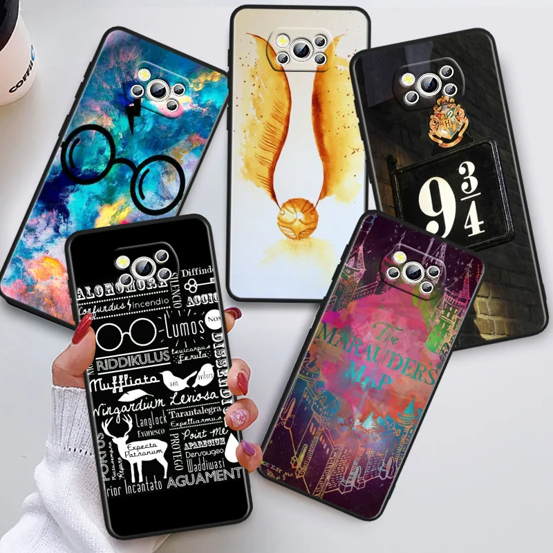 

Potters Anime Cute Phon Case For Xiaomi POCO C50 C40 C31 C3 M5S X4 M4 M3 F4 F3 GT F2 F1 X3 NFC X2 Pro Black Cover