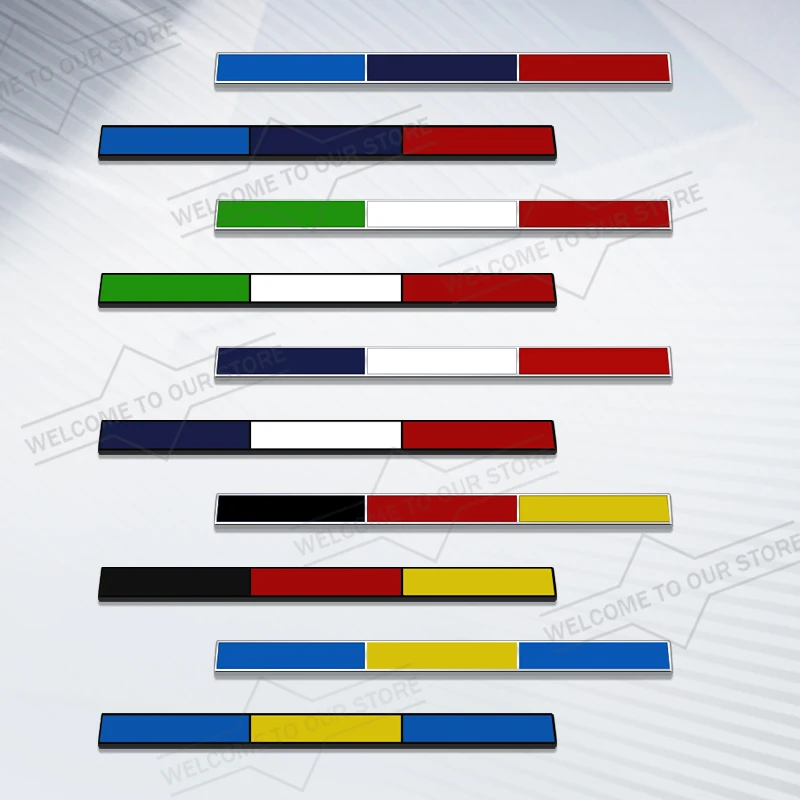 Стайлинг автомобиля багажник 3D металлический трехцветный значок национального