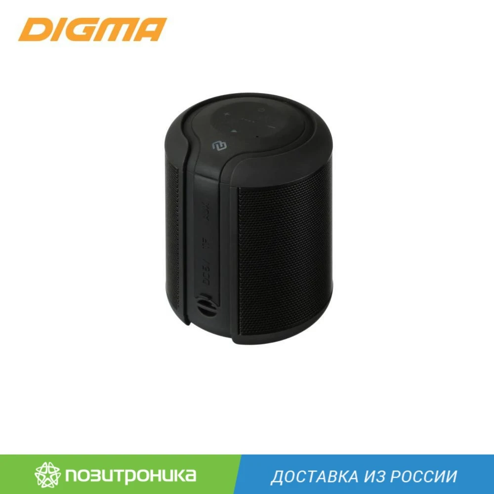 Колонка портативная Digma S-16 черная 6Вт 1.0 BT USB micro SD TF card |