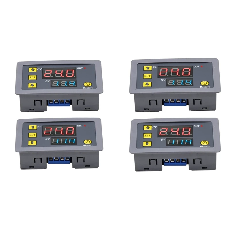 

2Pcs Timer Delay Relay 20A Programmable Cycle Timer Switch ON-Off LED Digital Display Time Relay Module