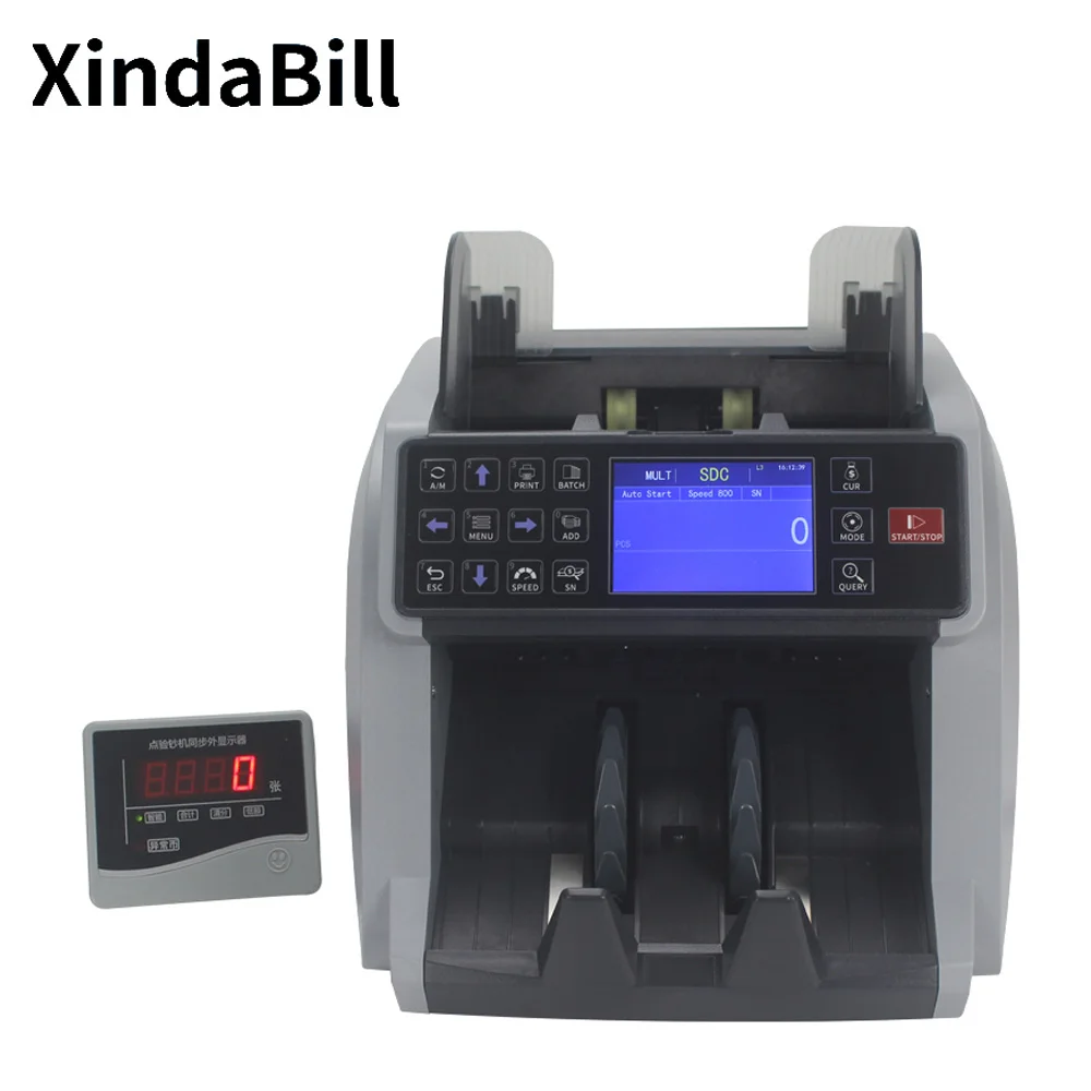 

XD-6000 Thailand THB Money Counter Dual CIS Multi-Currency Value Cash Mixed Denomination Bank Bill Counting Machine