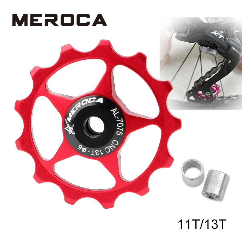 

Bicycle Rear Dial Guide Wheel 11T 13T Aluminum Alloy CNC Palin Bearing Mountain Bike R Variable Speed Ceramic Speed Derailleur