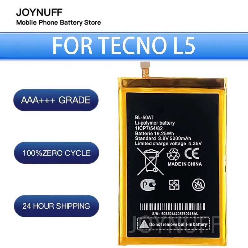 

New Battery High Quality 0 Cycles Compatible BL-50AT For Tecno L5 Replacement Lithium Sufficient Batteries moblie smartphone+kit
