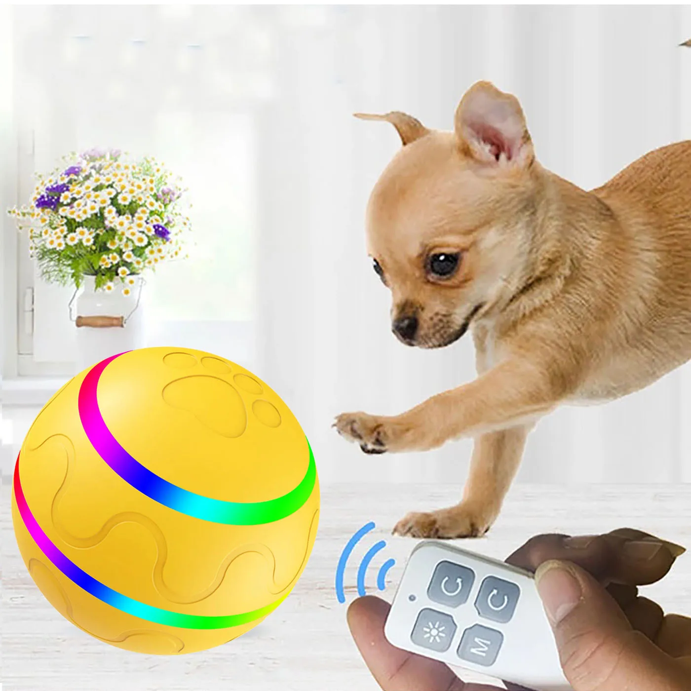 

Electric Dog Toys Smart Ball Toys For Dogs Funny Games Ball Auto Rolling Ball Self-moving Pet Accessories Puppy Toys Dog