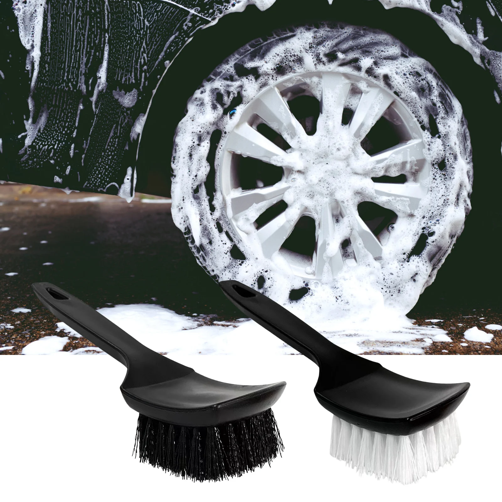 

Hub Cleaning Brushes Car Wash Equipment For Tire Cleaning Short Handle Tire Brush Car Rim Cleaning Brush Short Handle Short