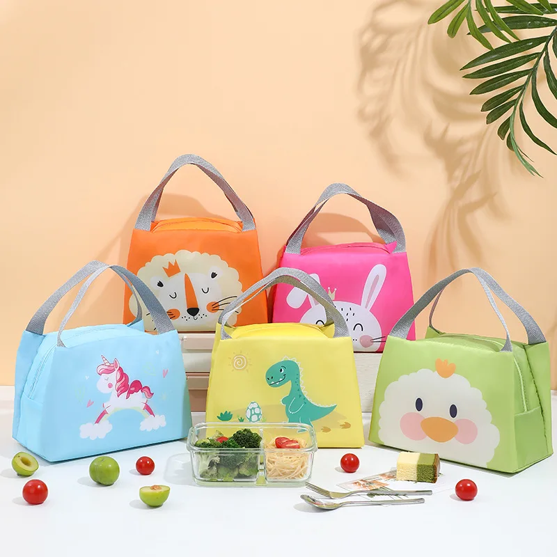 

Large Capacity Portable Insulated Thermal Picnic Food Lunch Bag Cartoon Cute Pet Tote Food Fresh Cooler Bags Pouch for Children