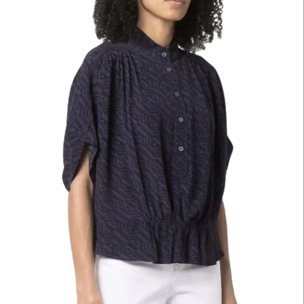 

ISB new two-color silk printing fashion trend temperament commuter shirt