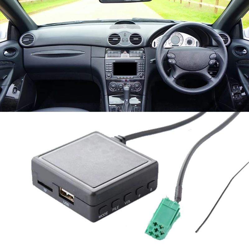 

Car 3.5mm Aux Adapter Stereo Music Receiver Bluetooth-compatible 5.0 TF USB Microphone Media Adapter Module