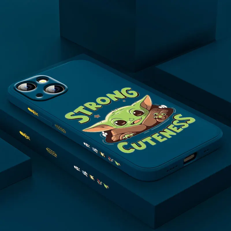 

Hot Star wars Cute Yoda For Apple iPhone 13 12 Mini 11 Pro XS MAX XR X 8 7 6S SE Plus Liquid Left Silicone Phone Case Coque Capa