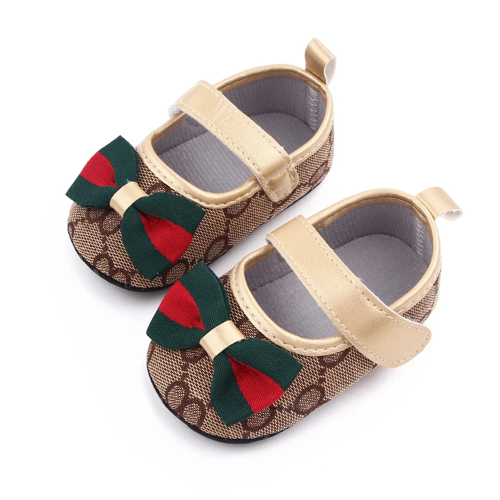 

2023 New Baby Girls First Walkers Soft Toddler Shoes Infant Toddler Walkers Shoes Bowknot Casual Princess Shoes baby girl shoes