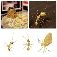 art decor handmade accessories ant butterfly ornament copper gold ant butterfly creative decorative metal handicrafts