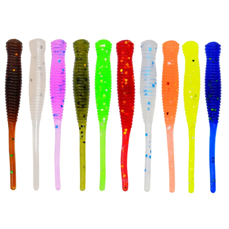 

Fishing Lure Needle Tail Soft Bait 4cm 0.3g Root Bottom Worm Float Artificial Lures Lot 100 Pieces Sale