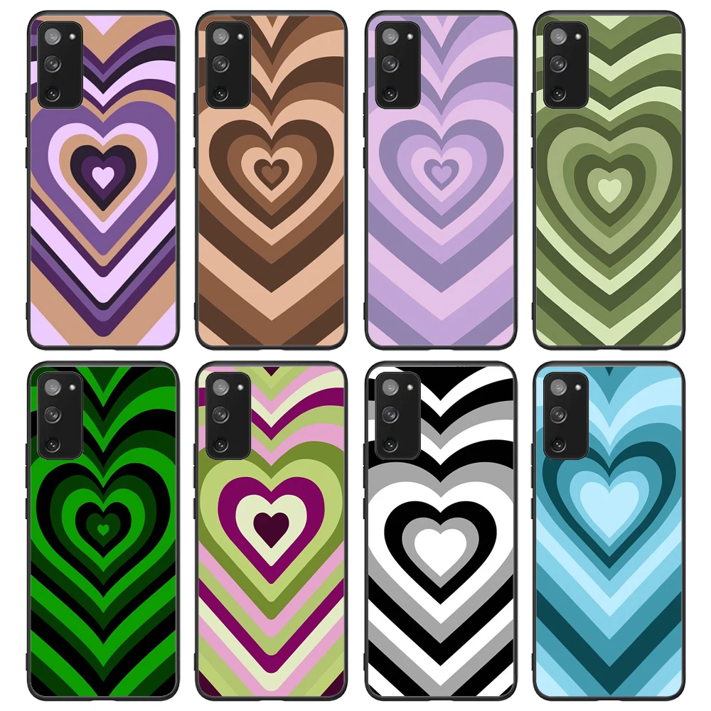 

Hearts Circles Phone Case For Samsung Galaxy S8 S9 S9Plus S10e S10 S10 5G S20 S20Plus S21 S21Ultra S21Plus Note10