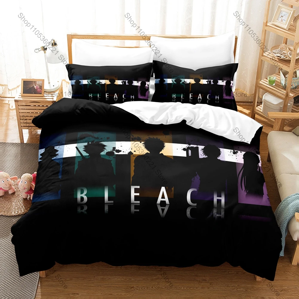 Фото Комплект постельного белья Urahara Shop Kisuke Vintage Bleach Anime Merch: 1 пододеяльник + 2 наволочки, мягкая микрофибра №2