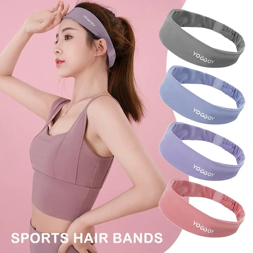 

Sports Sweatband Headband Stretch Elastic Gym Running Fitness Band Hair Headwrap Sports Outdoor Basketball Unisex Men Women A8M9