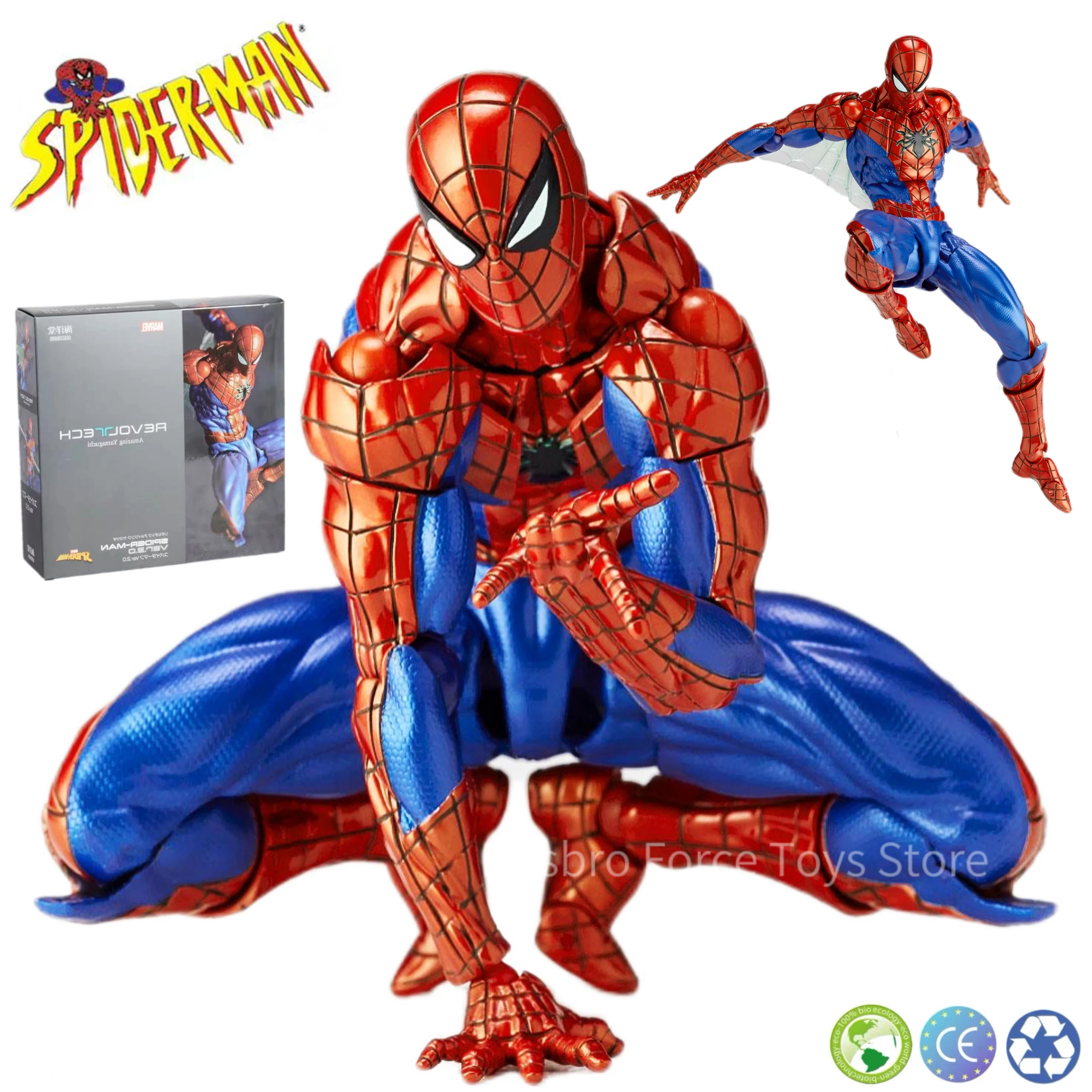 

In Stock KAIYODO Spider-Man 2.0 Revoltech AMAZING YAMAGUCHI 16cm MK4 Peter Parker Anime Action Collection Figures Model Toys
