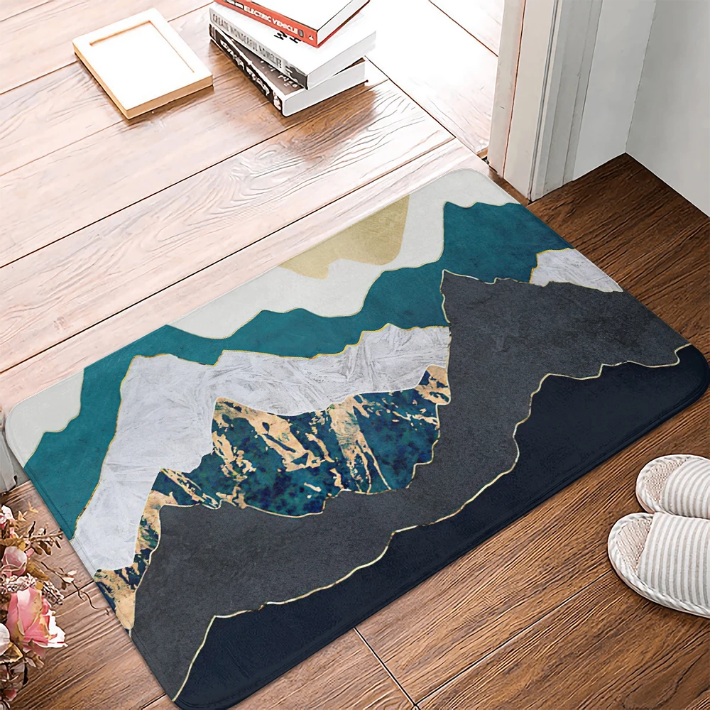 

Blue-grey mountain Doormat Kitchen carpet Entrance door mat bathroom mat Carpet in the bedroom Lounge Rug Home Decor Foot mat