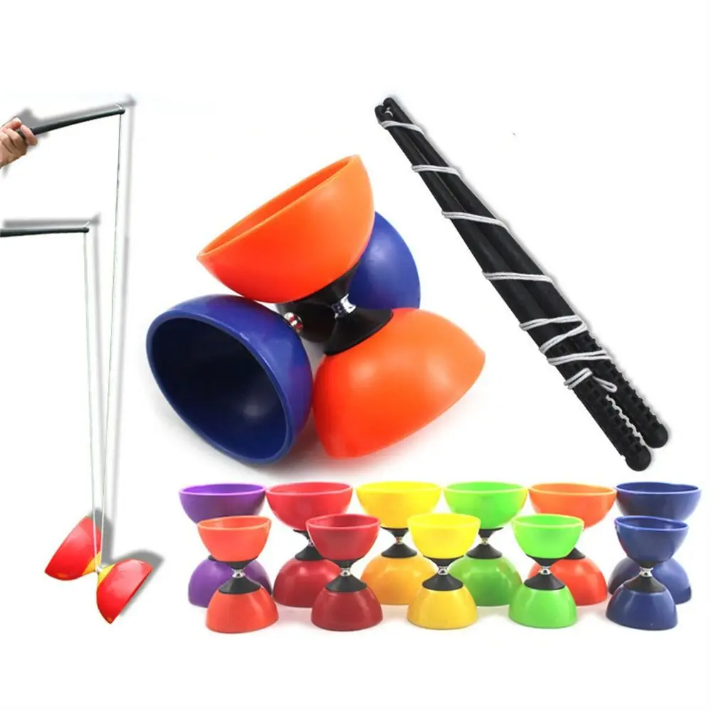 Кожаная чаша Diabolo Yoyo мягкий материал с палочками веревка тройной подшипник
