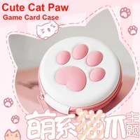 cat paw switch game card case portable 8 in 1 switch oled game card storage box organizer for switch lite tf game cards shell