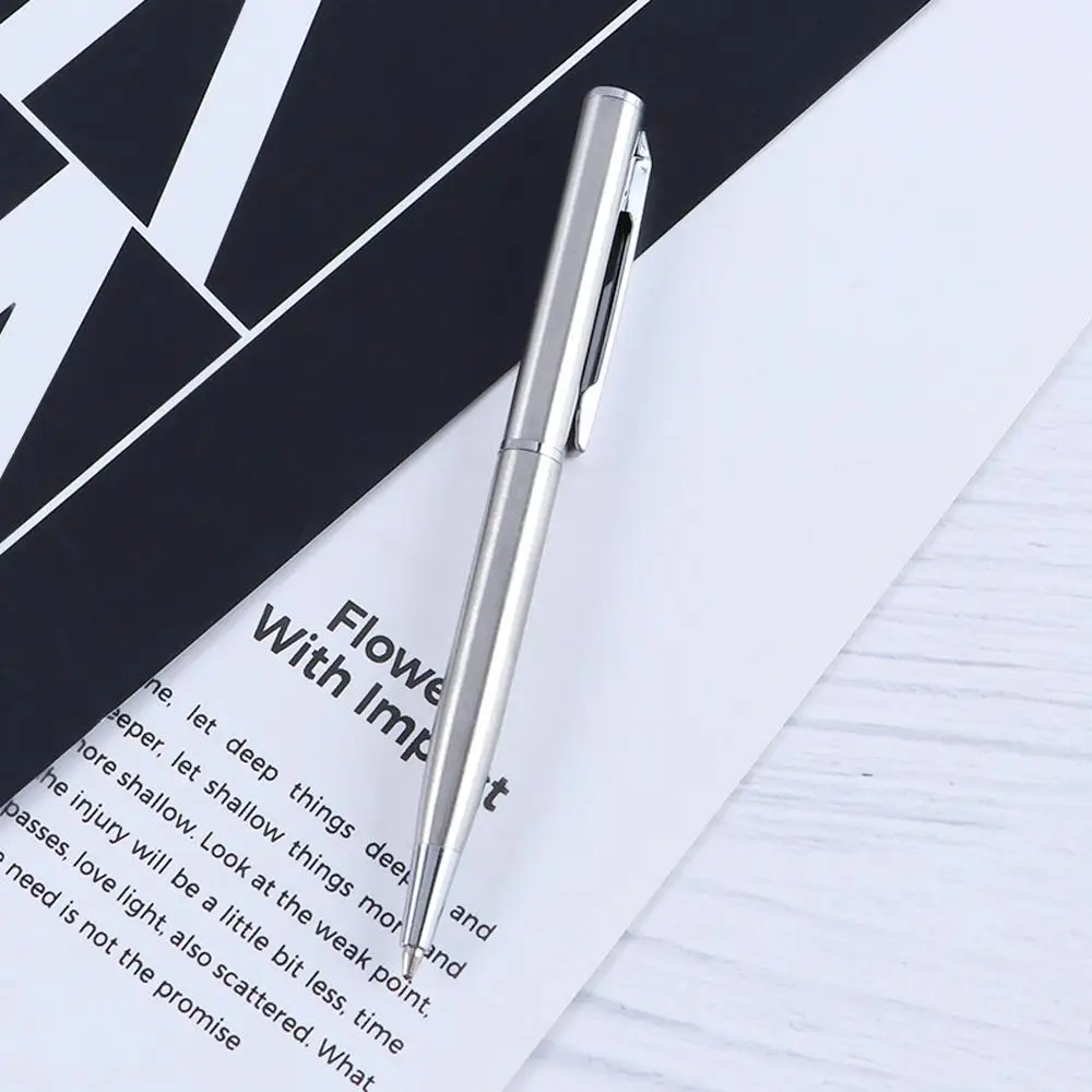 

Металлическая Серебряная портативная ручка из нержавеющей стали