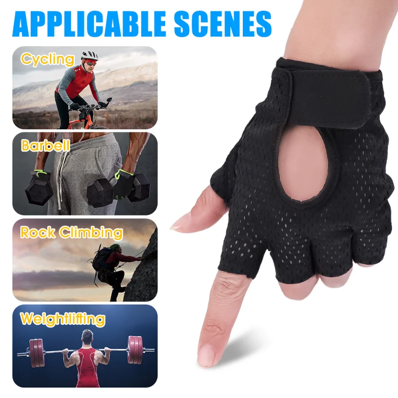 Gym Fitness Gloves Women Weight Lifting Yoga Breathable Half Finger Anti-Slip Pad Bicycle Cycling Glove Sport Exercise Equipment images - 6
