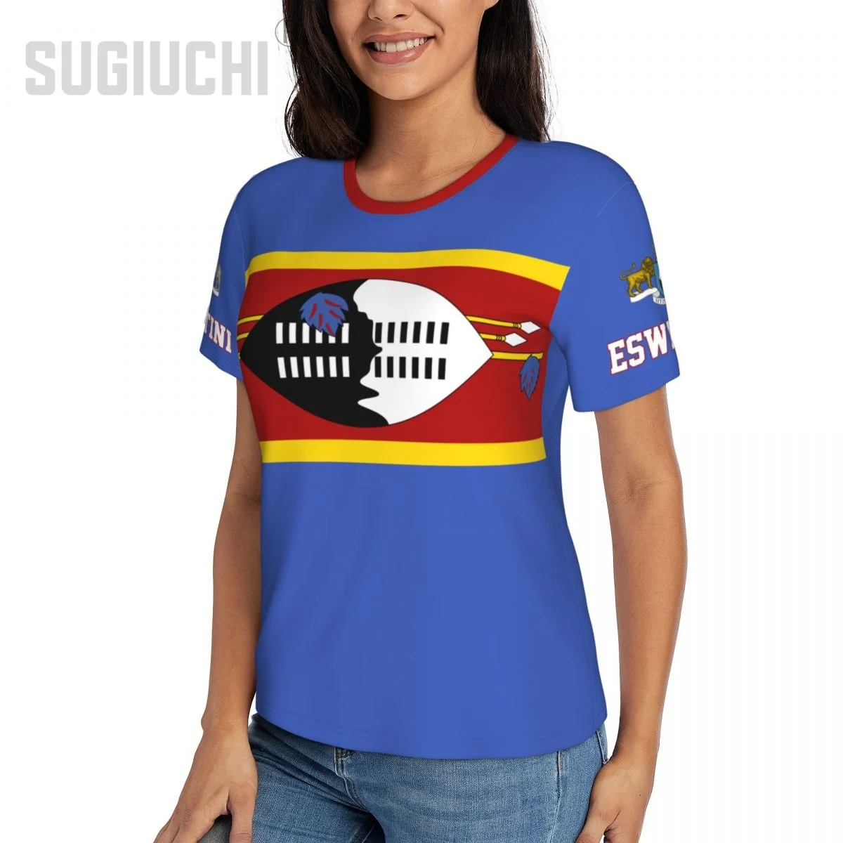 Футболка унисекс нации футболки с флагом Эсватани трикотаж для мужчин и женщин
