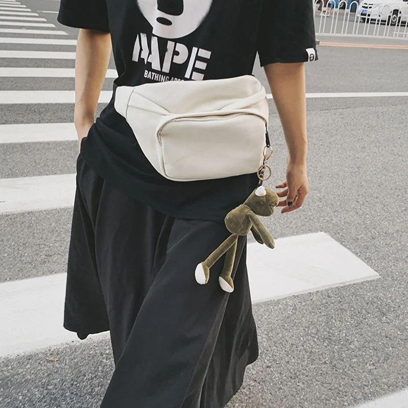 

Холщовая поясная сумка для отдыха, забавные трендовые сумки на ремне, нагрудная Сумочка через плечо, бананка для женщин