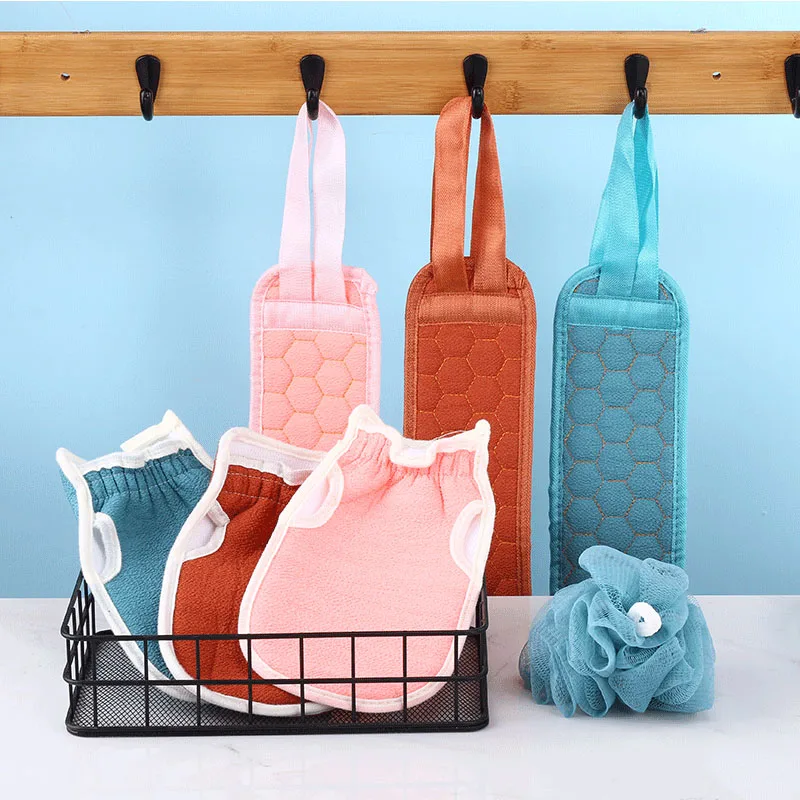 

3Pcs Body Clean Scrub Mitt Rub Dead Skin Glove Shower Towel Foam Bath Tool Washcloth Body Peeling SPA Exfoliating Shower Brush