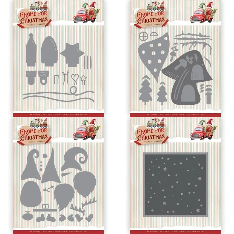 Фото Piggy Craft металлические штампы для резки, пресс-форма для рождественских грибов, гнома, скрапбукинг, нож для рукоделия, форма, лезвие, трафареты, штампы №1