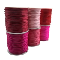 1mm 50meter roll redpink rope satin rattail polyester nylon cords string chinese knot cord diy bracelet jewelry making supplies