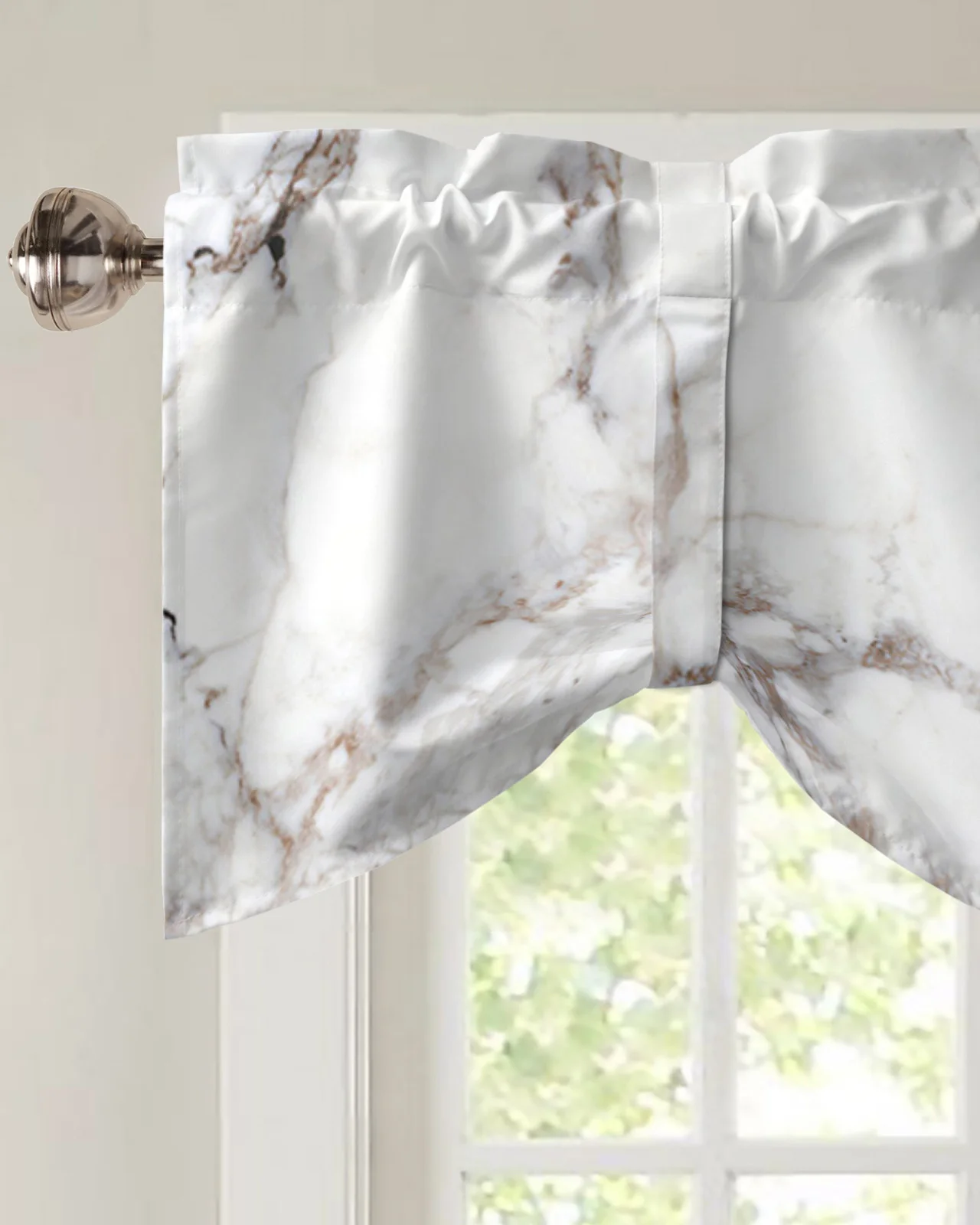 Мраморный Agate небольшая занавеска Rod карманные Короткие шторы домашний декор