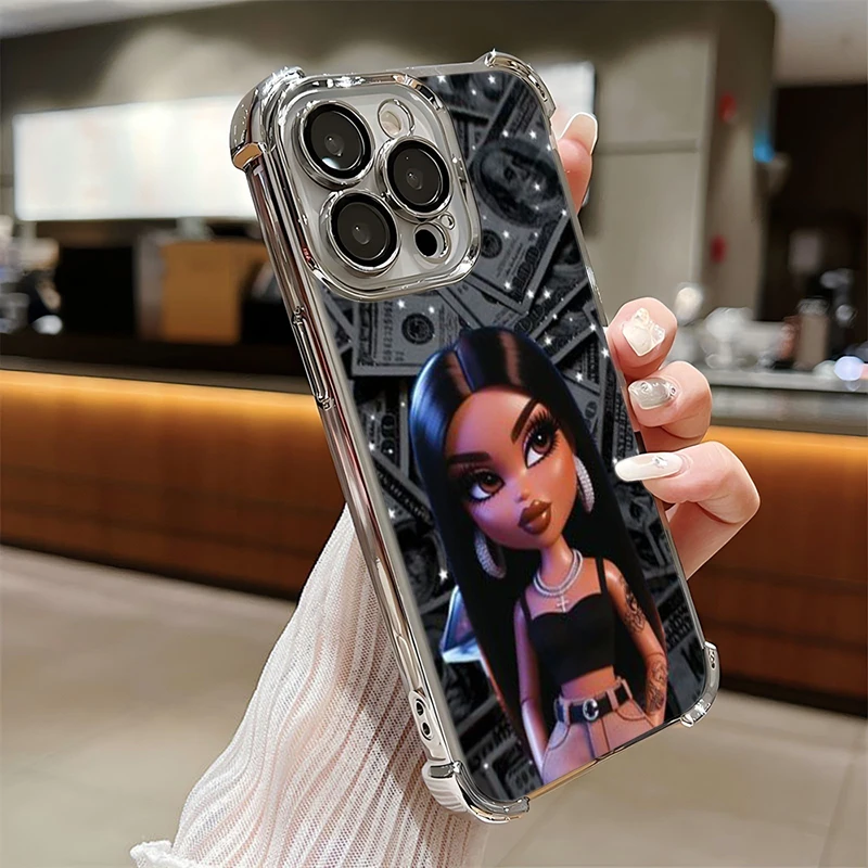 Модный чехол для телефона с дизайном аниме и милой куклы Братц для Samsung S26 S25 S24 S23 S22 S21 S20 FE Note20 Edge Plus Ultra с защитой от ударов (art.: 3920d8ba76737) - 3920d8ba76737