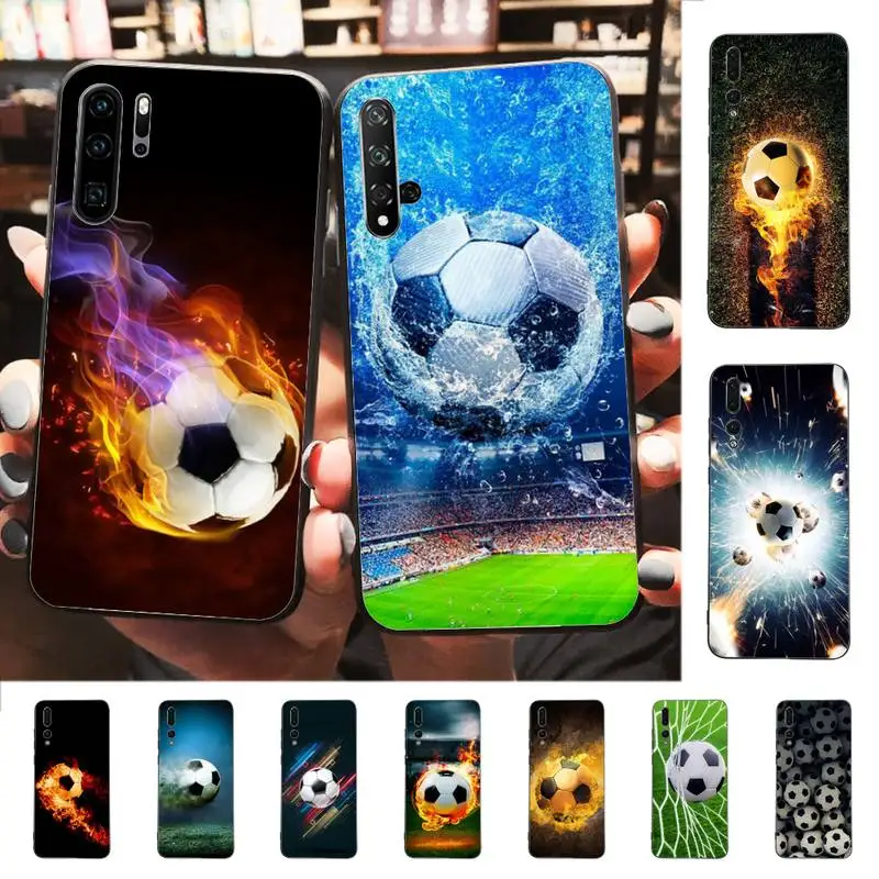 

Fire Football Phone Case for Huawei P30 40 20 10 8 9 lite pro plus Psmart2019