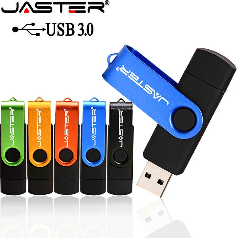 

JASTER 3in1 High Speed OTG3.0 Flash Drive 4GB 8GB U Disk 16GB External Drive 32GB 64GB Photography Wedding Gift USB Flash Drives