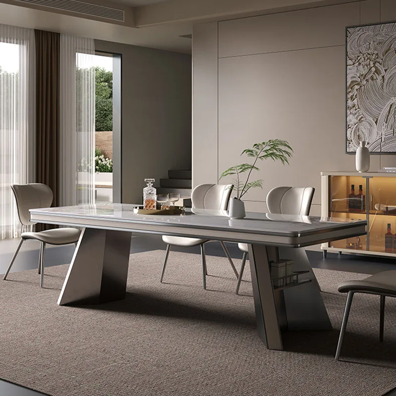 

Luxury Marble Dining Table Nordic Living Room Dinner Kitchen Garden Dining Table Set Hallway Muebles De Cocina Home Furniture