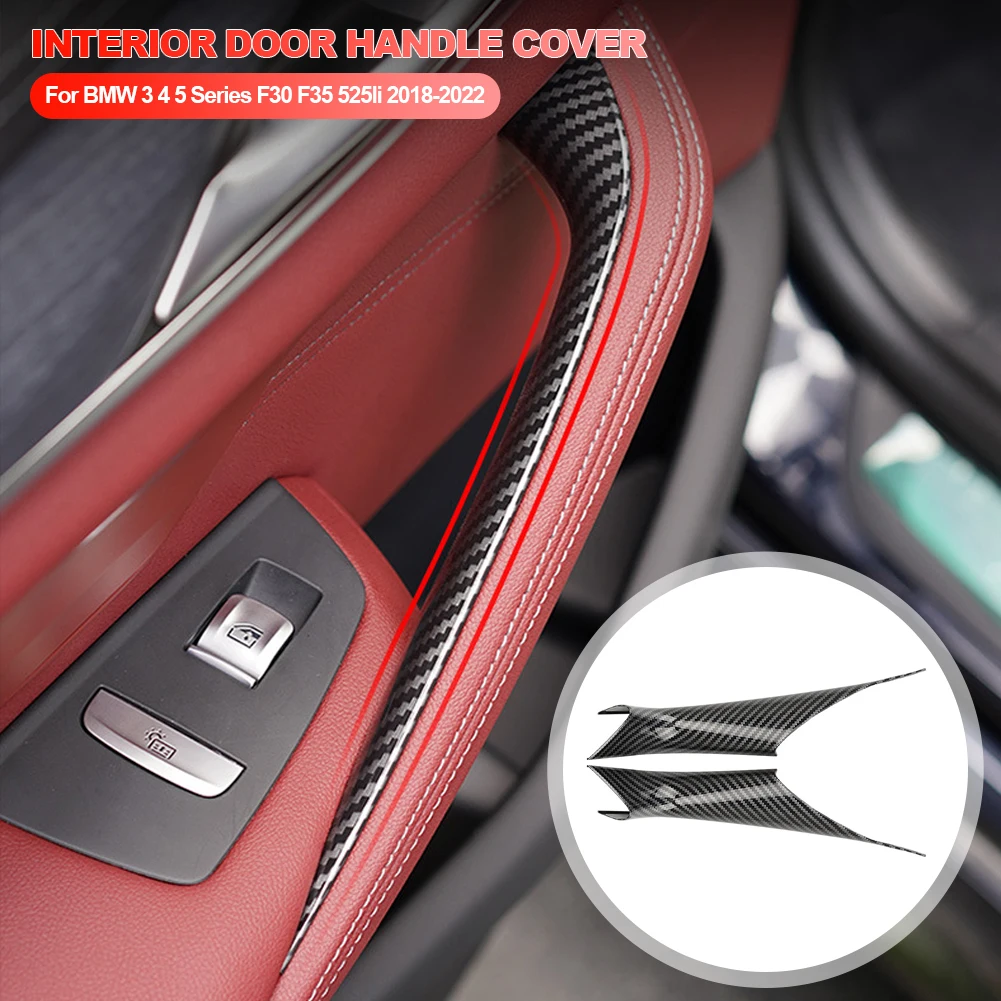 

2 шт. защитные чехлы на внутреннюю ручку автомобиля для BMW 3 4 5 серии F30 F35 525li 2018 2019 2020 2021 2022