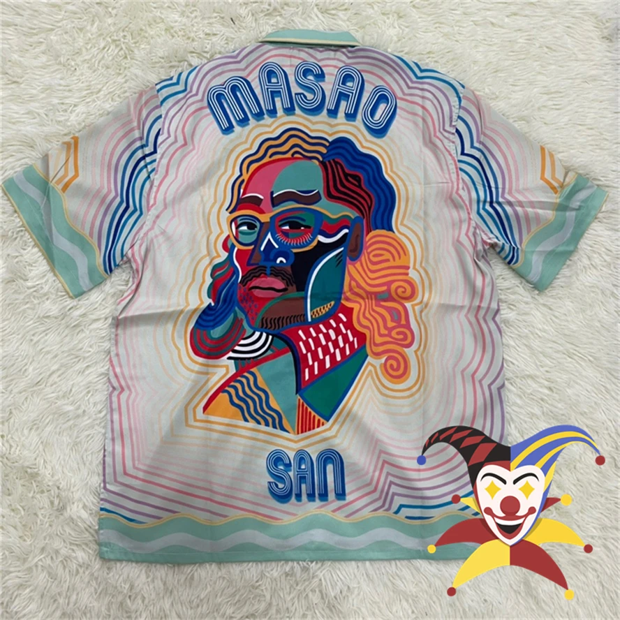 

CASABLANCA Shirts Playing Card Printing Masao 1:1 Top Version Hawaiian Short Sleeve Shirt