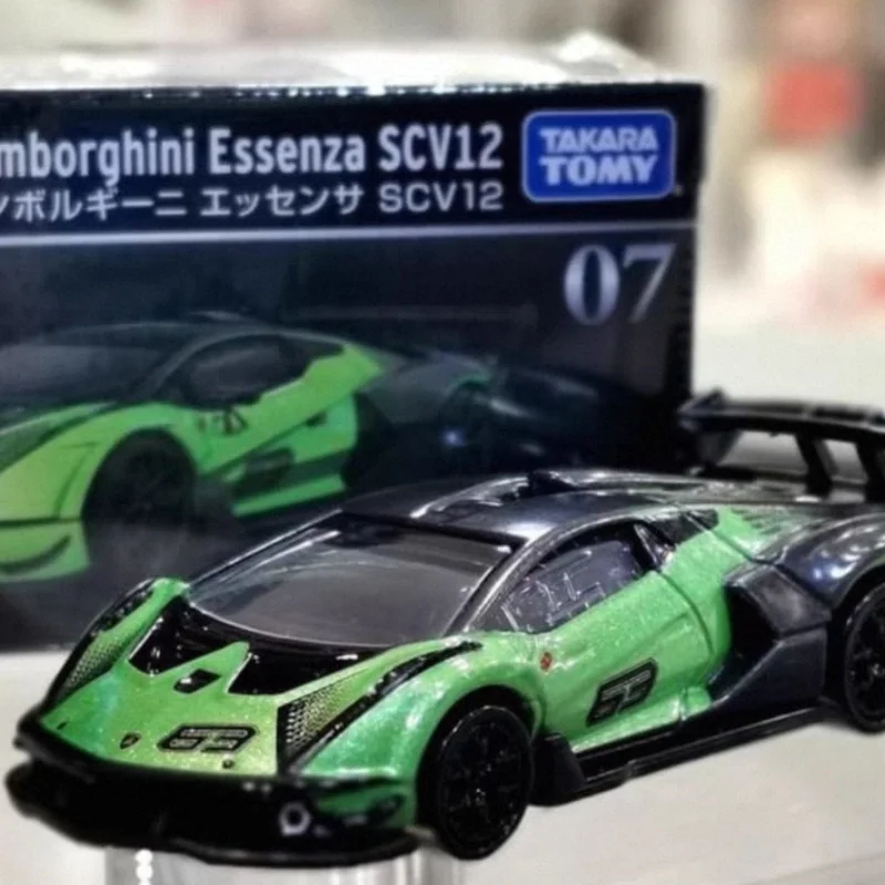 Фото Оригинальная модель Tomy Lamborghini SCV12 из литого сплава, спортивный автомобиль, черная коробка, модель TP07, креативная коллекционная хобби-модель, подарок для друга №1