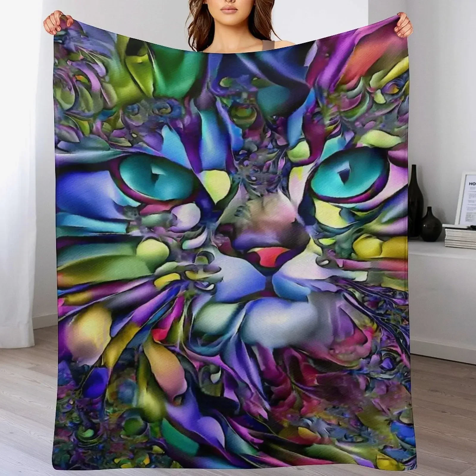 Одеяло Andyna Pacific gat cat chat kitty декоративное летнее одеяло