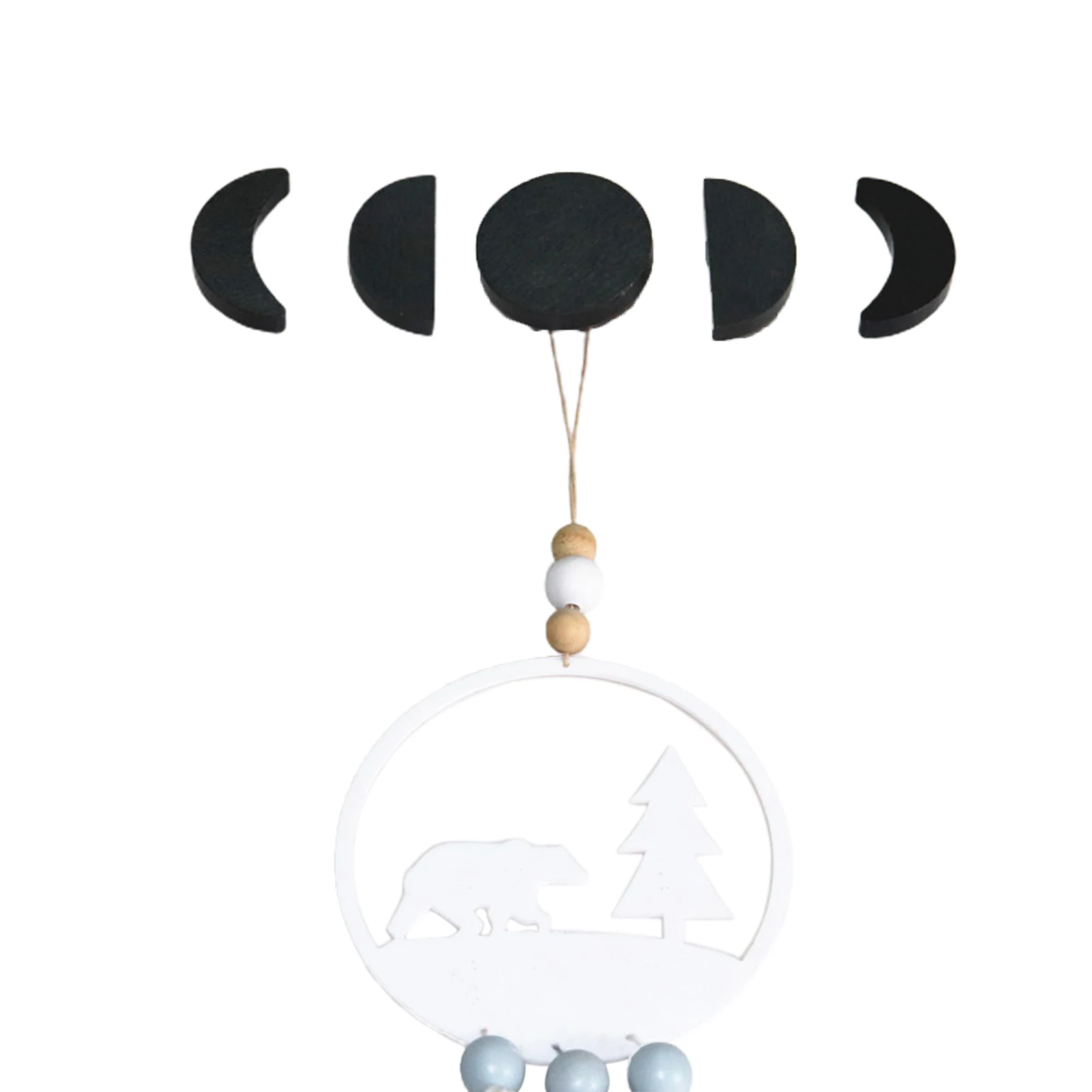 

Moon Phase Wall Rack Hat Rack For WallMoon Phases Wall Hat Coat Hanger Trendy Boho Bohemian Room Decor For Office Bedroom Nurser