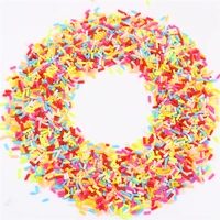50glot hot polymer clay slices sprinkle for kids toys short strip mixed candy pottery clay for diy nail arts decoration 1 3mm