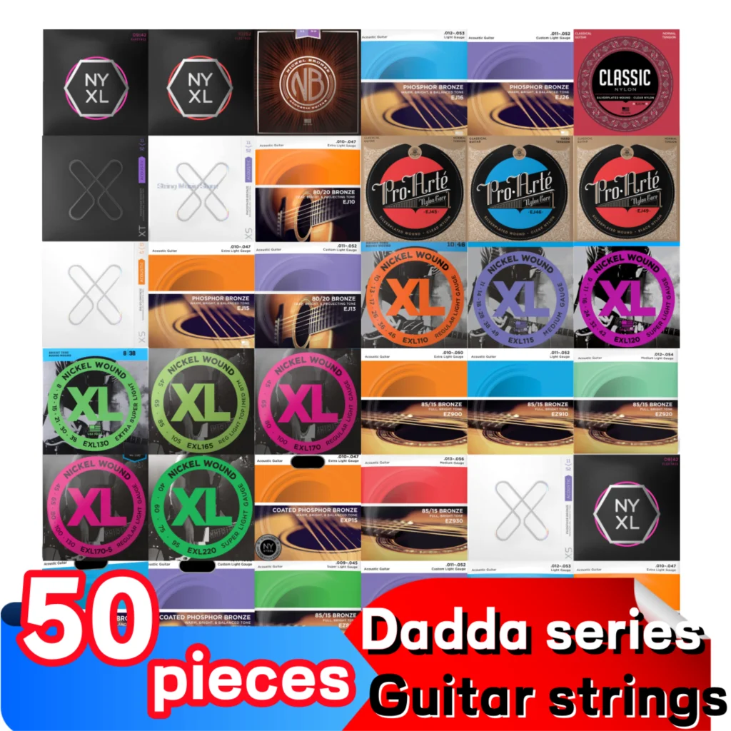 

50 Pieces DD Series Heavy Metal Rock Electric Guitar String Acoustic Folk Musical Instrument Digital String Classical Rope